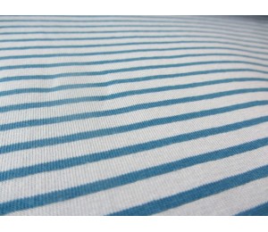 Jersey - Ringel Streifen hellblau dunkelblau